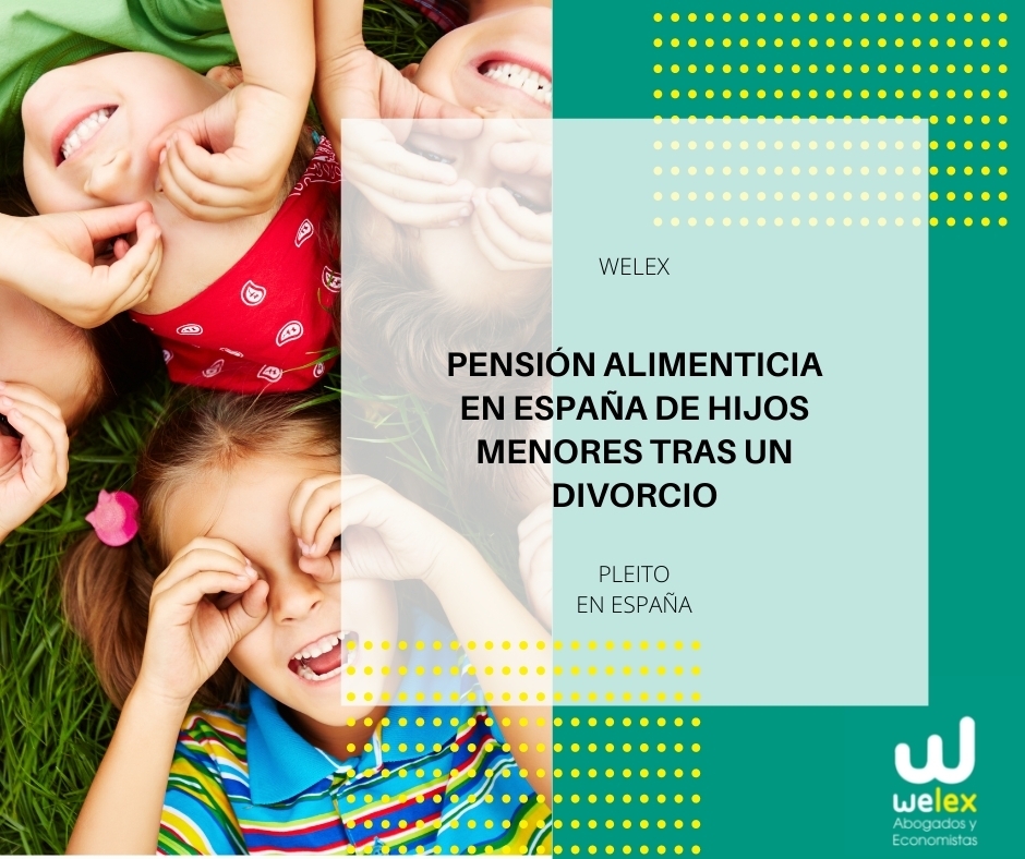 Pensión alimenticia en España de hijos menores tras un divorcio